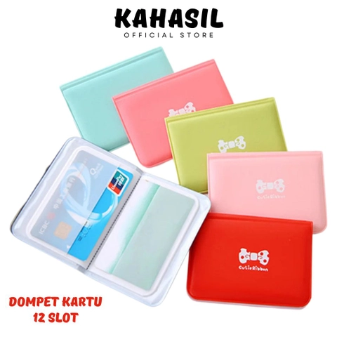 KAHASIL - Dompet Kartu Mini Wanita Kecil Lucu Card Holder 12 Slot KHDP11